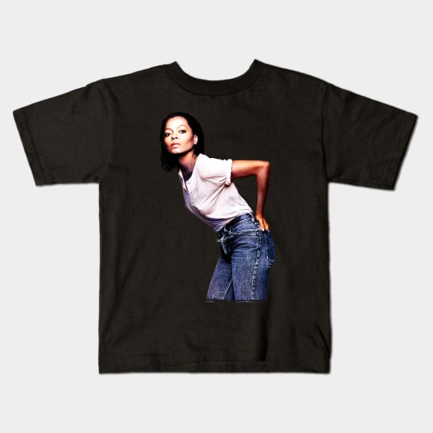 Diana Ross Classic Rare Photo Kids T-Shirt by Mr.FansArt